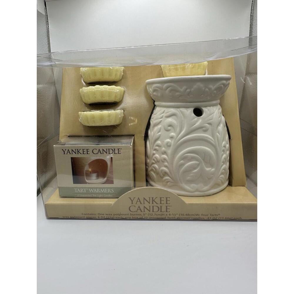 Yankee Candle Tart Warmers Set w 5" Potpourri Burner, Buttercream Tarts, TLights